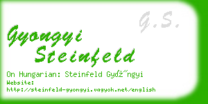 gyongyi steinfeld business card